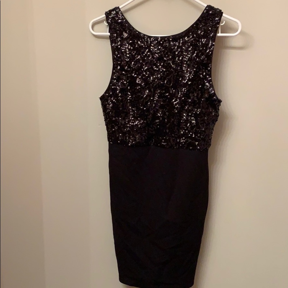 Black sequin dress